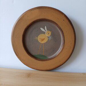 Easter chick with bunny ears decorative plate 5.75"